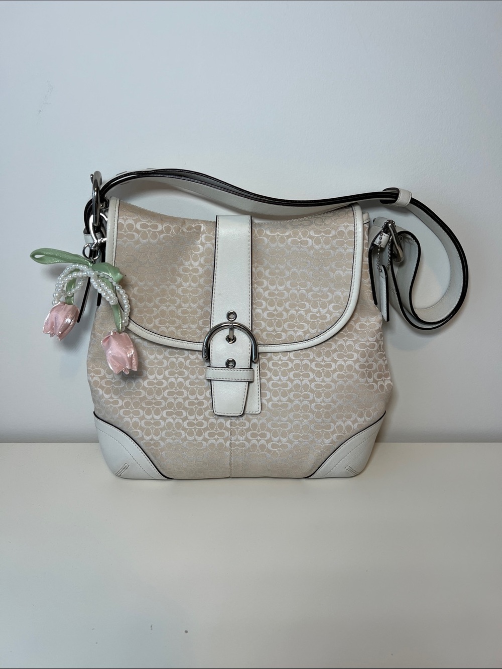 Coach White and Cream Soho Bag